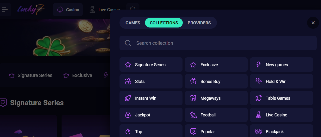 lucky7 casino games review